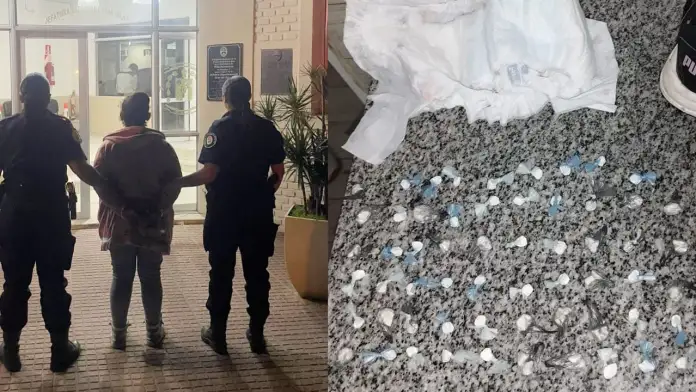 Una mujer fue detenida con cocaína oculta dentro de un pañal