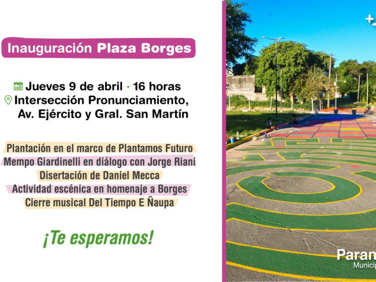 Inauguran la plaza Borges con una jornada cultural abierta a la comunidad
