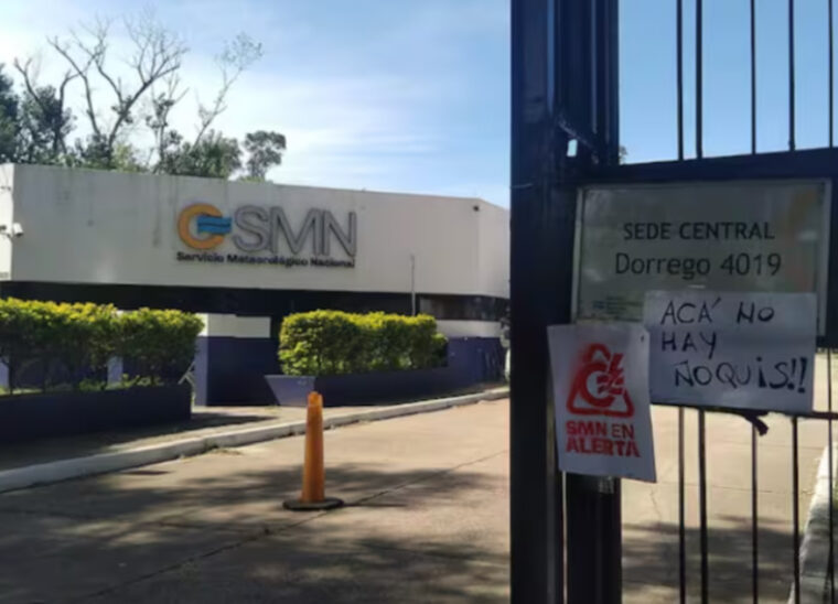 Paro total en el Servicio Meteorológico ante anuncio de 240 despidos