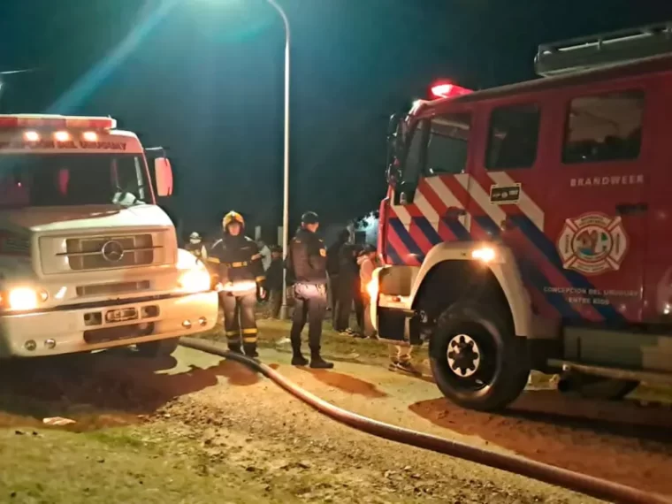 Trágico incendio en Concepción del Uruguay: murió un hombre de 39 años