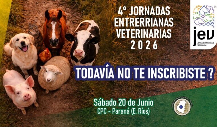 Las Jornadas Entrerrianas Veterinarias 2026 llegan a Paraná con una propuesta académica y profesional sin precedentes