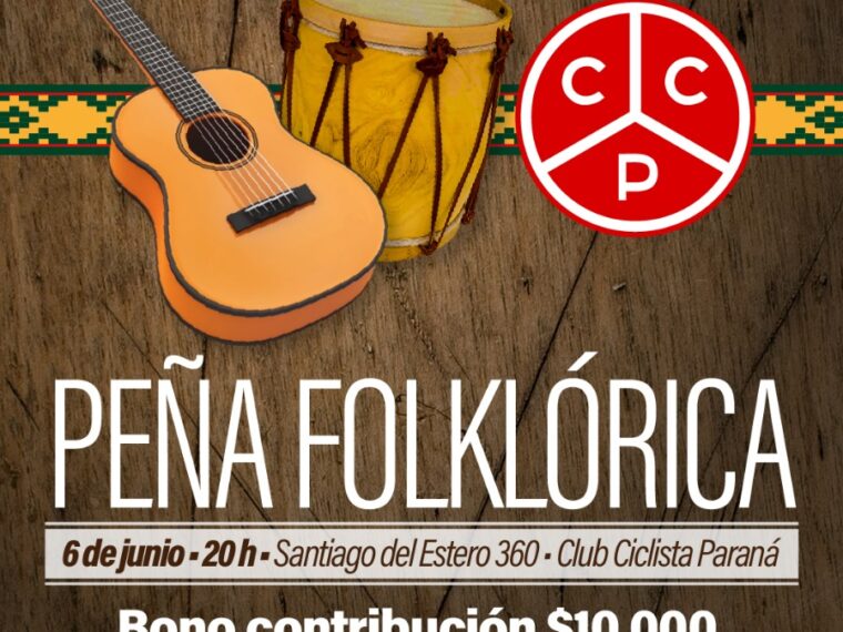 El Club Ciclista Paraná invita a celebrar sus 105 años con una gran peña folklórica