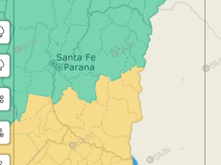 Emitieron alerta amarilla por tormentas para este lunes