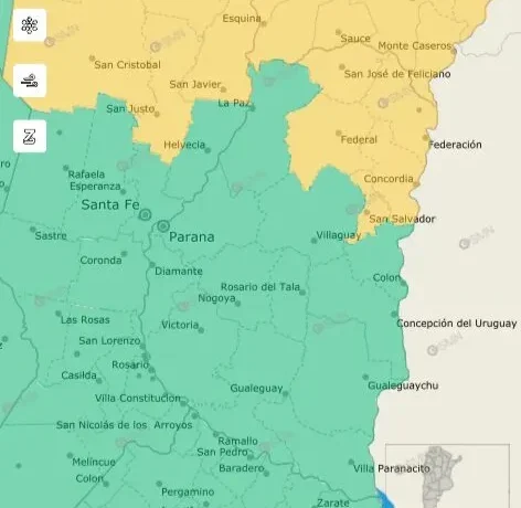 Pronostican lluvias y tormentas en una zona de Entre Ríos Pronostican lluvias y tormentas en una zona de Entre Ríos
