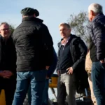 Frigerio recorrió las obras en el acceso pavimentado a Puerto Curtiembre