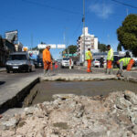Corte de tránsito en avenida Ramírez por trabajos de hormigonado