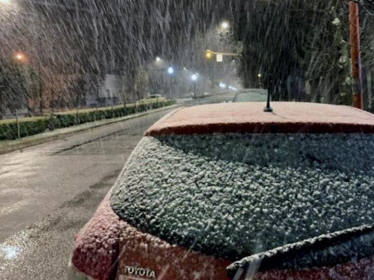 El ingreso de la ola polar provocó nevadas en distintos puntos del país