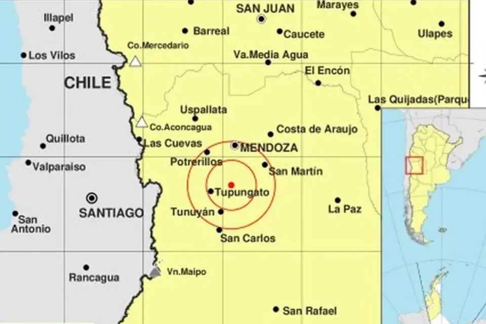 Un sismo de magnitud 4,1 sacudió Mendoza y se sintió en varias localidades
