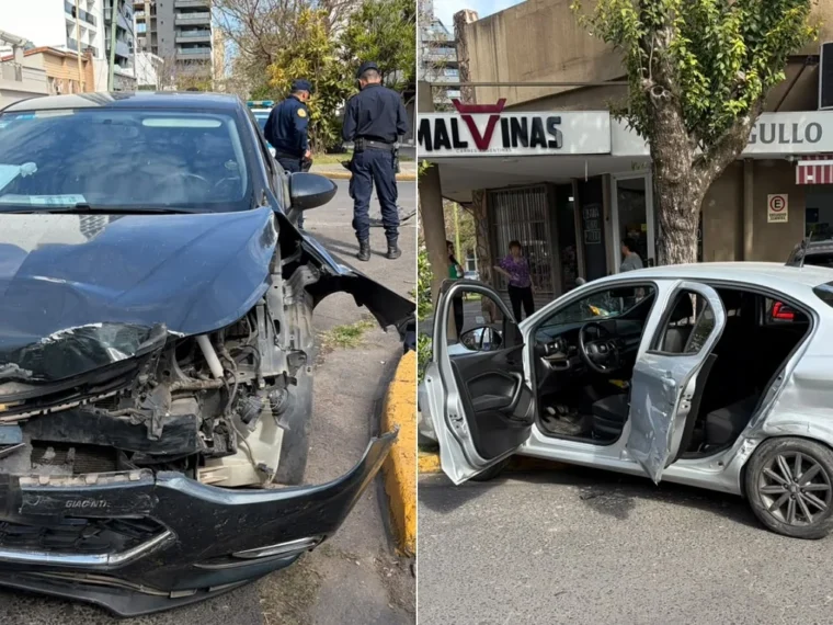 Fuerte choque entre dos autos en Paraná