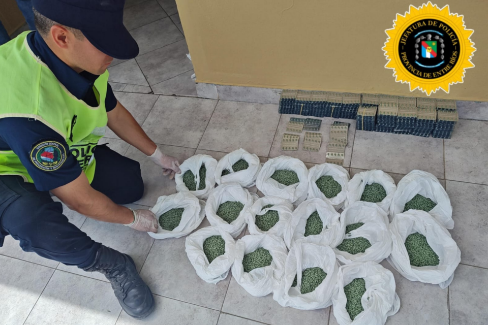 Secuestraron más de 38.000 pastillas ocultas en un auto en la Ruta 14